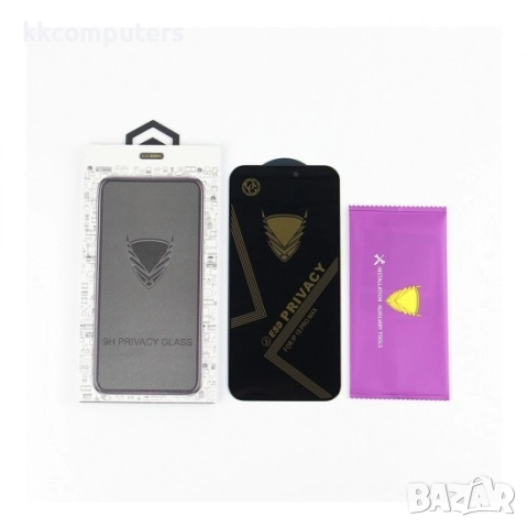 Стъклен протектор за дисплей OG Premium Privacy с цяло лепило, За iPhone 17 Air (6.9), Черен, снимка 2 - Фолия, протектори - 51825507