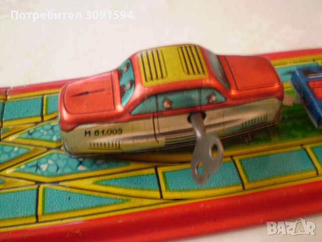 механичен тенекиен влак с писта Унгария 60-те Години