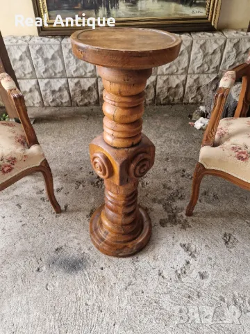 Продавам много стара антикварна английска дървена колона , снимка 3 - Антикварни и старинни предмети - 48473519