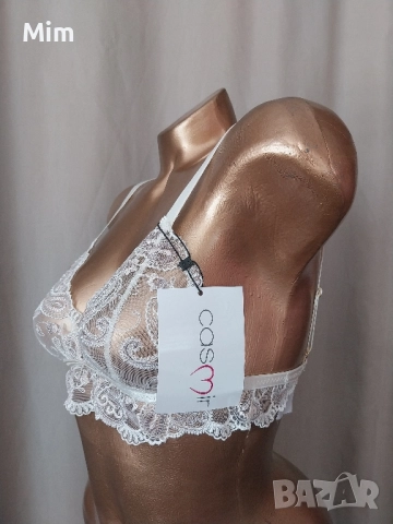 S/M Дантелен сутиен с бродерия , снимка 2 - Бельо - 51775002