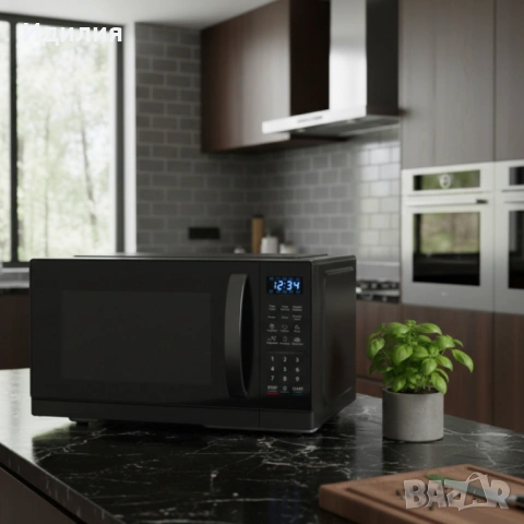 Микровълнова фурна MUHLER MO-7059D 25L, черна, дигитална, снимка 4 - Микровълнови - 53501287