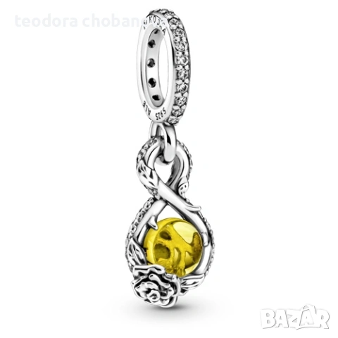 Пандора Disney Belle Infinity and Rose Pendant 