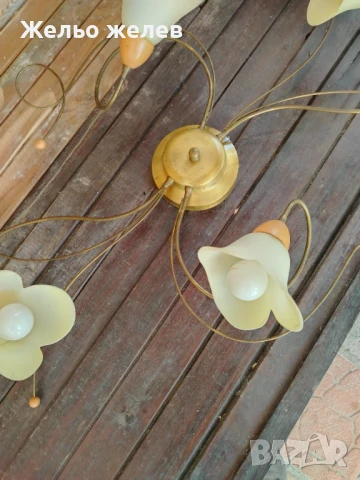 Абажур голям 4ка месинг, снимка 4 - Декорация за дома - 51102698