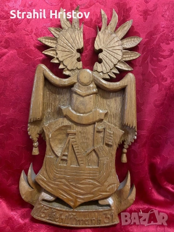 Дърворезба на стар ветроходен кораб, снимка 2 - Антикварни и старинни предмети - 53398646