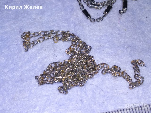 СТАРИ СТОМАНЕНИ ФИНИ ВЕРИЖКИ СИНДЖИРЧЕТА с БЯЛА ПОЗЛАТА 38941, снимка 8 - Колиета, медальони, синджири - 41860672