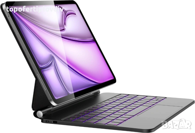 Калъф с клавиатура за iPad Air 13,2024 (M2), iPad Pro 12.9,Гаранция