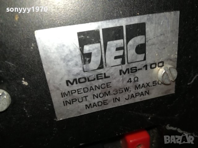 JEC MS-100 MADE IN JAPAN-МЕТАЛНА КОЛОНА 1БР 19СМ M3008231031, снимка 4 - Тонколони - 42018532