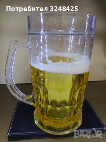 Халба чаша горяма тумбеста - изглежда винаги пълна, замръзва в камерата и се пие все ледена бира , снимка 5 - Декорация за дома - 41144819