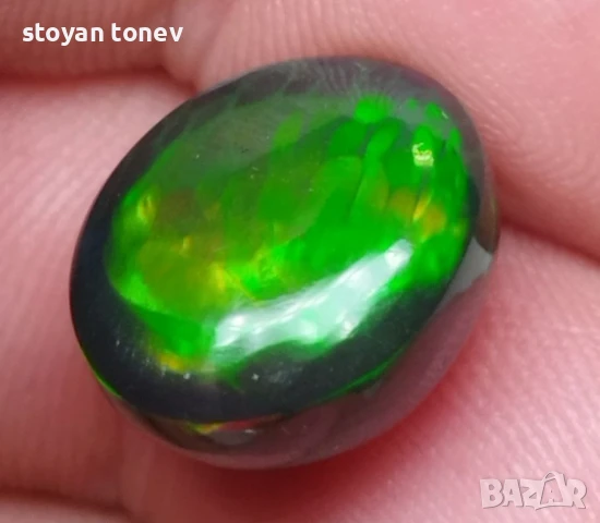Голям черен опал с изумяваща игра на цветове тип дъга 6.59кт! Нов!, снимка 6 - Други - 50923569