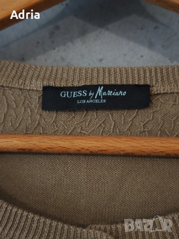 Кафява жилетка Guess с пайети/S, снимка 2 - Жилетки - 52486215