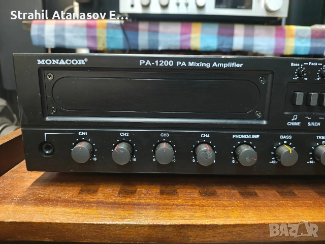 MONACOR PA 1200 - Усилвател, снимка 4 - Ресийвъри, усилватели, смесителни пултове - 53598312