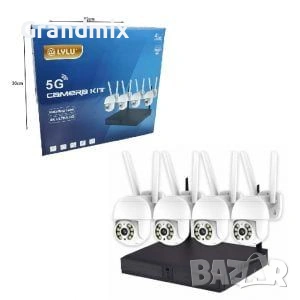 Комплект 4 камери 5G 4K ULTRA HD+DVR, снимка 3 - Комплекти за видеонаблюдение - 53492354