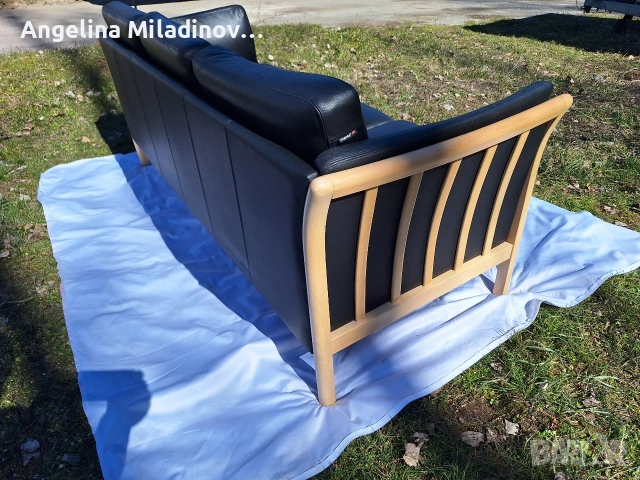 Диван тройка естествена кожа , снимка 7 - Дивани и мека мебел - 53807859