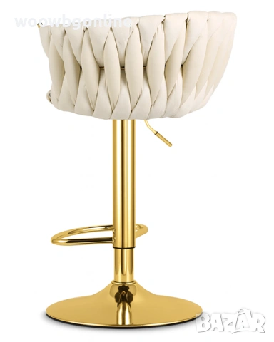 Луксозен тапициран кадифен табрет - 2 броя, снимка 8 - Столове - 53246608