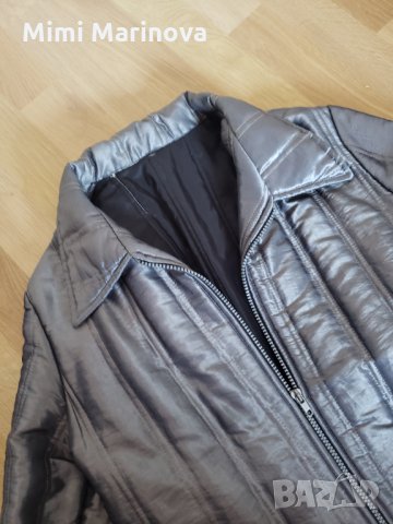 Сиво Лъскаво яке, снимка 3 - Якета - 34809426