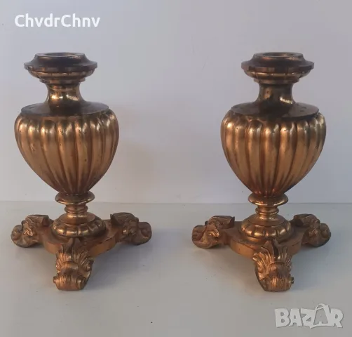 чифт2бр бронзови вази 23см-11кг/Италия 1900те