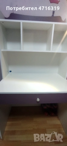 Бюро, ракла с две чекмеджета и етажерка, легло горно ниво, снимка 6 - Мебели за детската стая - 53190084