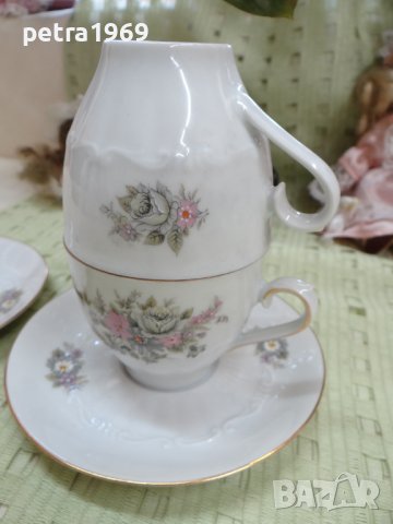 Двойни порцеланови сетове на Retsch & Co. Wunsiedel, Бавария, снимка 6 - Чаши - 40631222