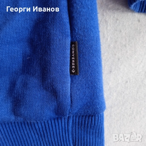 КАТО НОВ CONVERSE M/L QR-code 100% ОРИГИНАЛЕН суичър худи горница топ Royal Blue sweatshirt hoodie, снимка 6 - Суичъри - 53440465