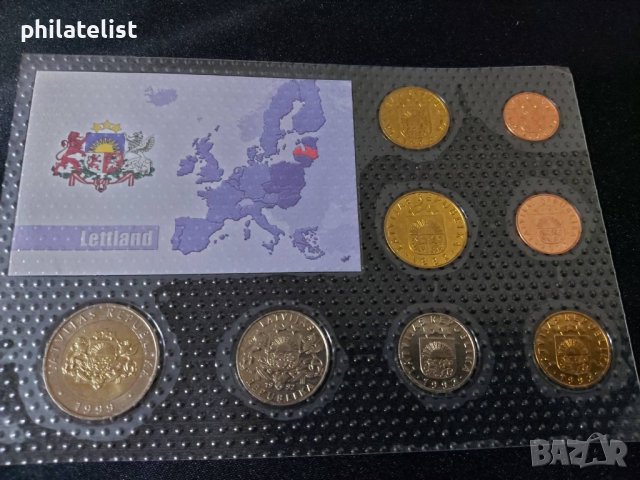 Комплектен сет - Латвия , 8 монети 1992-2000, снимка 2 - Нумизматика и бонистика - 42484373