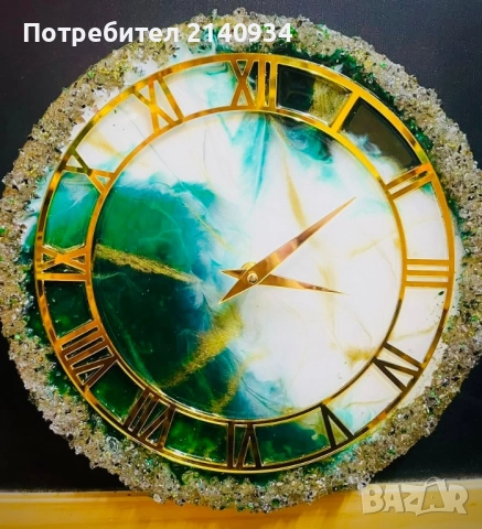 Часовник от епоксидна смола 30 см