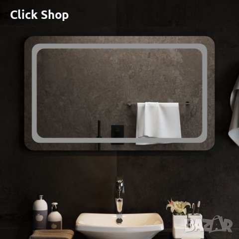 LED огледало за баня, 100x60 см, снимка 3 - Огледала - 40028347