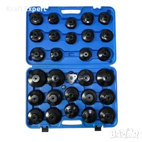 Комплект за маслени филтри KRAFTWORLD – 30 части за професионална употреба, снимка 2 - Куфари с инструменти - 50576389