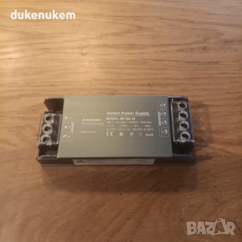 LED захранване 12V 60W 5A – тънък трансформатор за LED осветление, снимка 8 - Друга електроника - 53270029