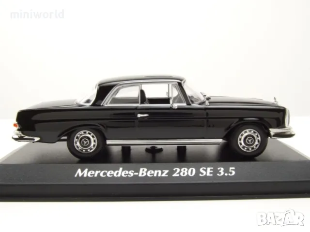 Mercedes-Benz 280 SE 3.5 Coupe W111 1970 - мащаб 1:43 на Maxichamps моделът е нов в PVC дисплей-кейс, снимка 4 - Колекции - 50011167