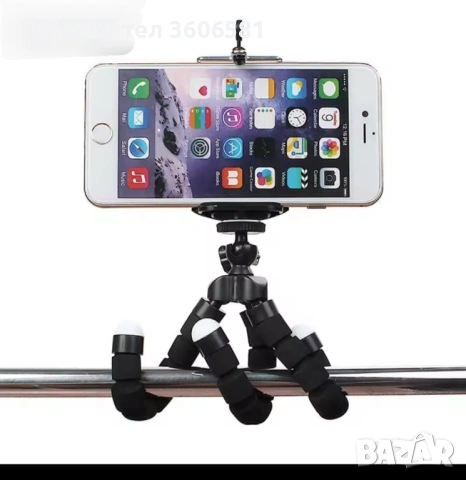 Мини гъвкав държач за телефон/камера тип Октопод с гъвкава скоба за статив, снимка 11 - Селфи стикове, аксесоари - 40136260