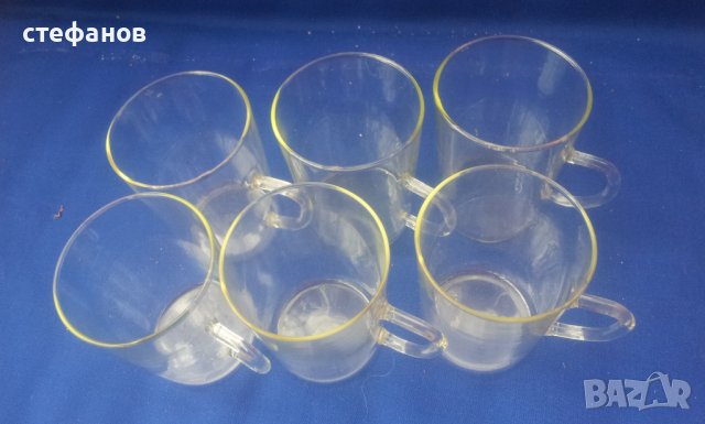 Руски термоустойчиви стакани /чаши/ за чай с дръжка , снимка 3 - Чаши - 40730060