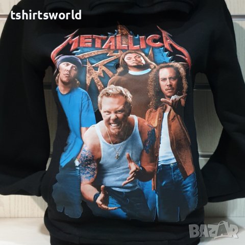 Нов дамски суичър с трансферен печат на музикалната група METALLICA, снимка 2 - Суичъри - 37007241