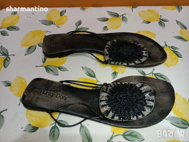 Hunky Dory N 40  кожени- 11 лв, снимка 6 - Чехли - 51852345