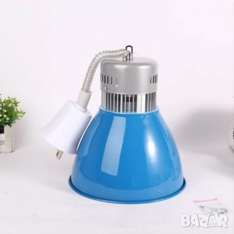 8бр/ LED висяща лампа DL219B – 30W топла светлина за плотове, острови и витрини (Ø250×H280 мм, синя), снимка 5 - Лед осветление - 52097176
