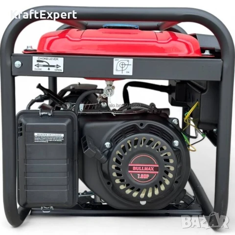 Генератор за ток Bullmax 3.5KW, 40кг, GXI 360 Двигател,AVR, Меден Ротор и Статор, Ръчен Старт, снимка 2 - Генератори - 50561823