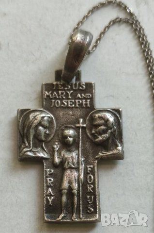 Сребърно кръстче, снимка 4 - Колиета, медальони, синджири - 41531335