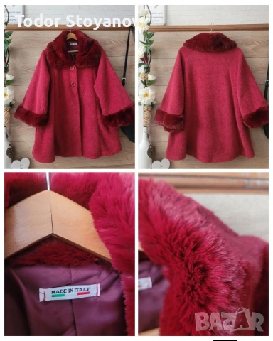Преходно палто бордо , снимка 4 - Палта, манта - 53585123