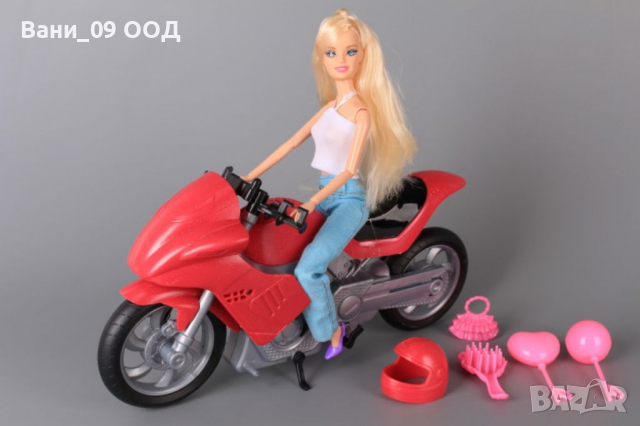 Кукла Барби на мотор