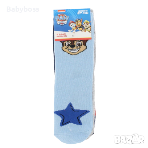 Чорапи за момче Пес Патрул - комплект от 3 чифта, снимка 2 - Чорапи - 44733965