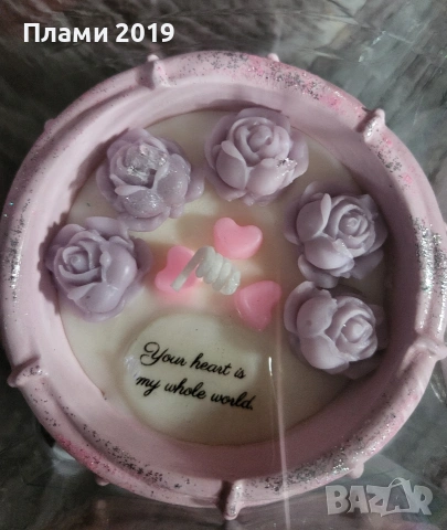 Ръчно изработена керамика с ароматна свещ със соев восък 