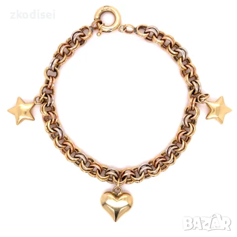 Златна дамска гривна 6,80гр. 18,5см. 14кр. проба:585 модел:30037-5, снимка 1