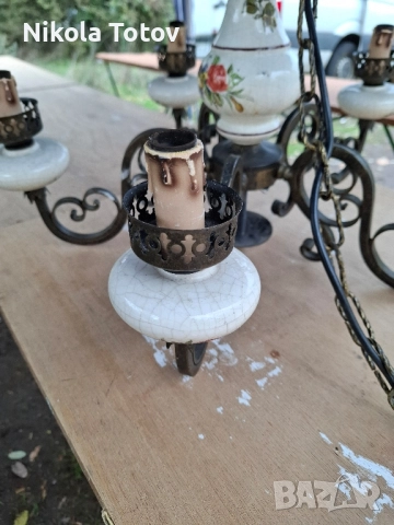 Продава се старинен полилей. , снимка 3 - Антикварни и старинни предмети - 52561851