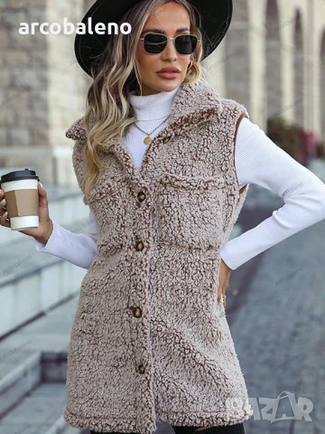 Дамска модна свободна жилетка без ръкави, 3цвята , снимка 13 - Жилетки - 42451050