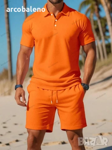 Ежедневен мъжки моден летен комплект от две части, 6цвята , снимка 10 - Спортни дрехи, екипи - 50787944