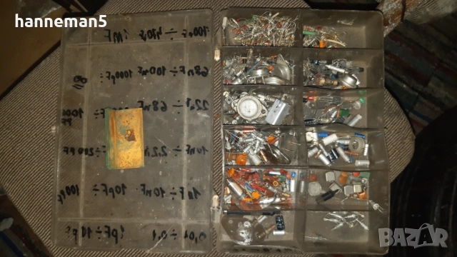 Кондензатори, диоди транзистори