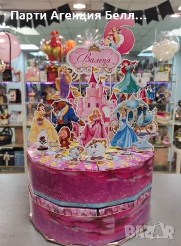 Картонена Хартиена торта Принцеси Princess Disney, снимка 3 - Други - 46671195