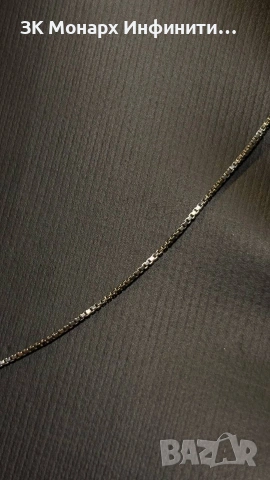 Сребърен ланец, снимка 2 - Колиета, медальони, синджири - 52268858