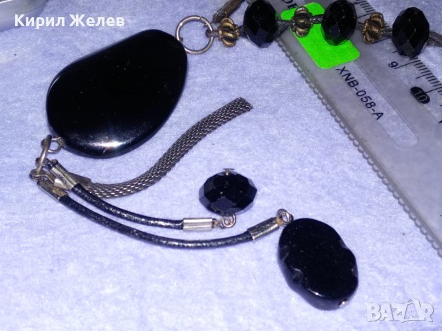 МНОГО АРТИСТИЧНА МАРКОВА ПОСРЕБРЕНА ОГЪРЛИЦА с ЦВЕТНИ ПОЛИРАНИ КРИСТАЛИ 34738, снимка 12 - Колиета, медальони, синджири - 39188719