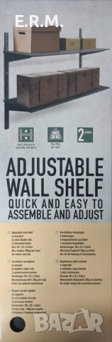 Модулна система от рафтове Регулируем висящ рафт 80см х 25см 20кг. на рафт, снимка 15 - Етажерки - 41552655