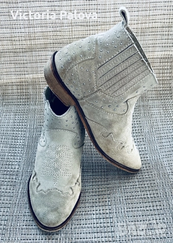 Детски ботуши MANGO KIDS естествена кожа , снимка 6 - Детски боти и ботуши - 51452600